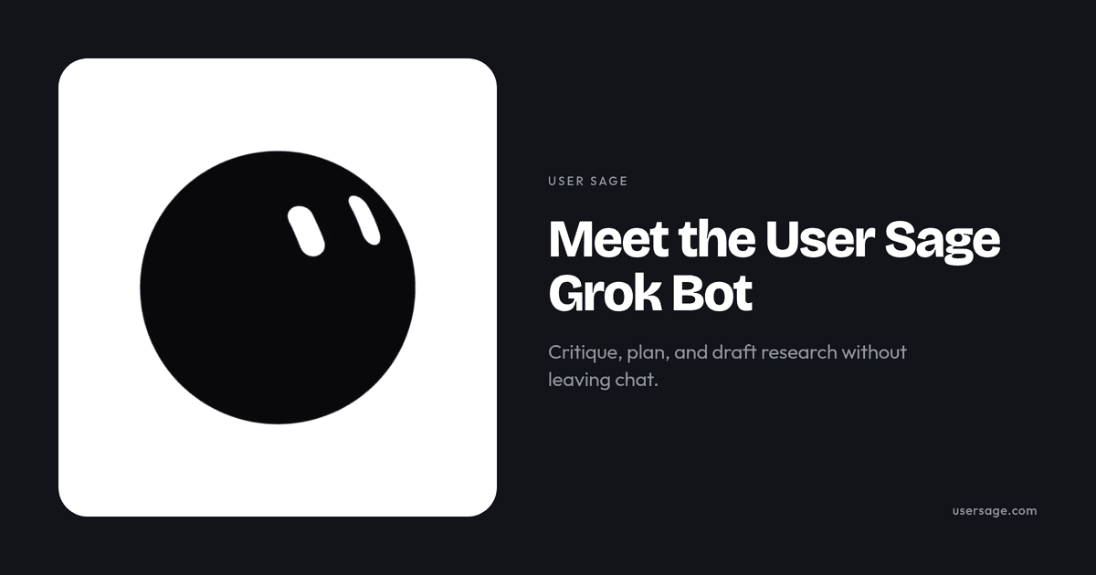Meet the User Sage Grok Bot